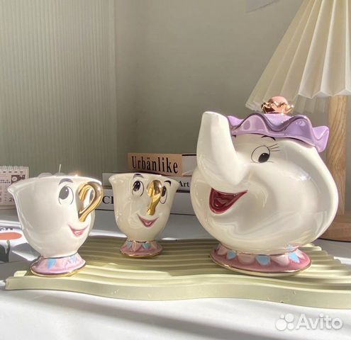 Сервиз чайный из мультфильма Красавица и чудовище