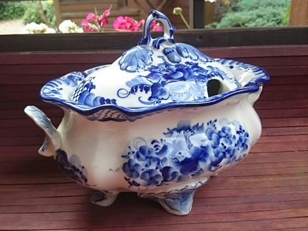 Супница Гжель