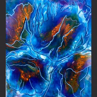 Картина Волшебные цветы, Флюид Арт, 35-40 см