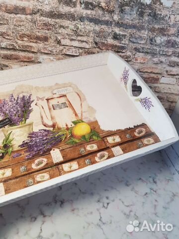 Поднос деревянный для завтрака