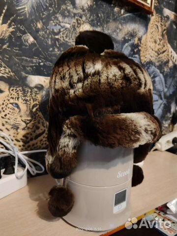 Шапка норковая вязаная женская