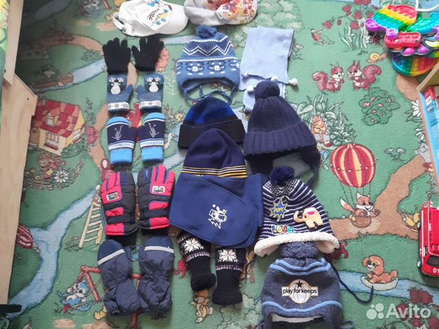 Шапка варежки шарфы кепки 2-5лет