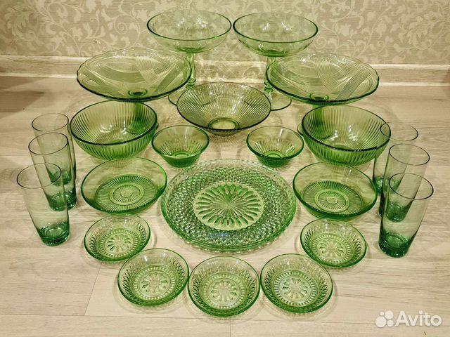 Зеленое стекло, хрусталь СССР