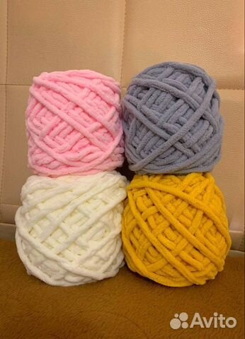Пряжа для вязания плюшевая