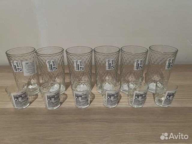 Набор стаканов и стопок икеа смориска новые