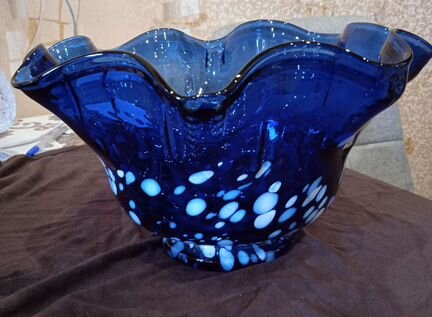 Ваза цветное стекло СССР