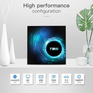 Тв приставка 6к 4гб-64гб 4 ядра Т 95 max новая
