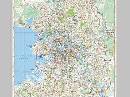 Большая Карта Санкт-Петербурга, настенная
