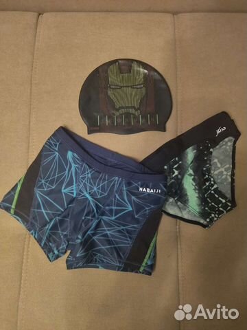 Комплект в бассейн: Плавки, р 140 (2шт) + шапочка