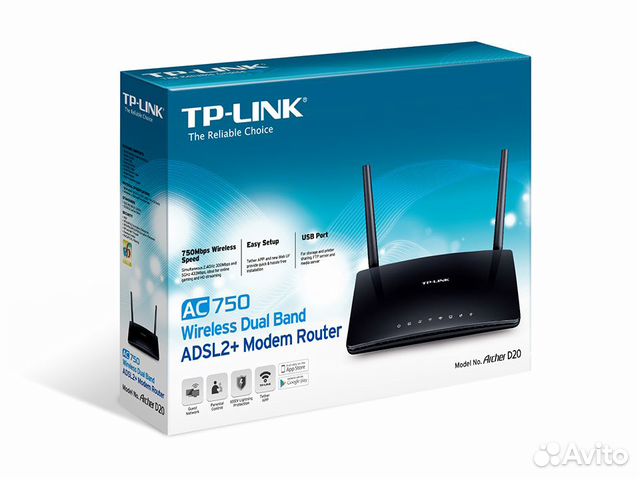 Роутер Tp-link Archer D20 AC750