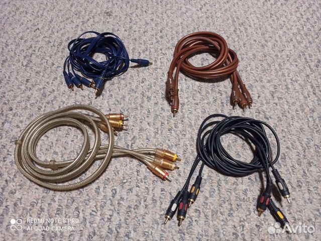 Кабель соединение провод тюльпан и скарт