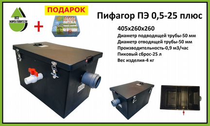 Жироуловитель, под мойку Эко-Пифагор 0,5-25 плюс