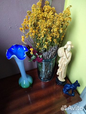 Гейша Ваза муранское цветное стекло