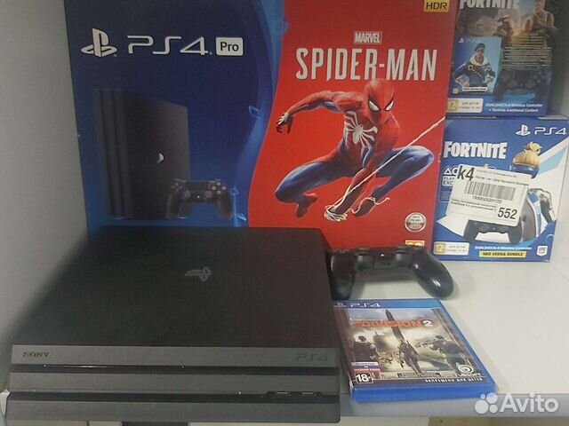 PS4 pro 1 tb 7208B последняя рев. 2 геймпада игры