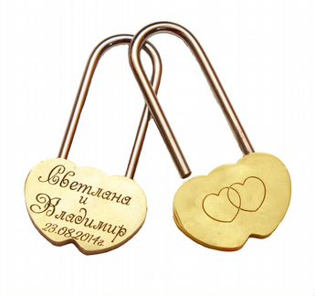 Замок свадебный - два сердца