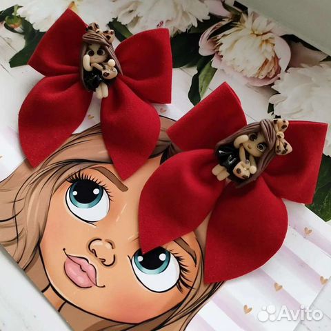 Бантики из замши