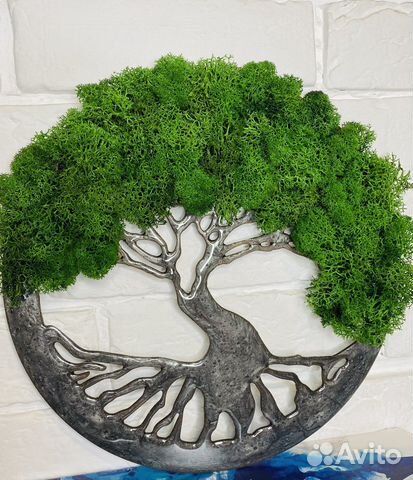 Картина из стабилизированного мха