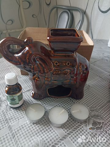 Подарочный набор-аромалампа,3 свечки,масло,новый
