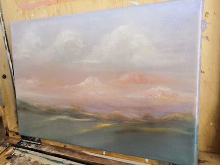 Картина маслом пейзаж, картина под заказ, подарок