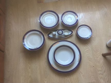 Сервиз столовый кобальт дулево, винтаж СССР