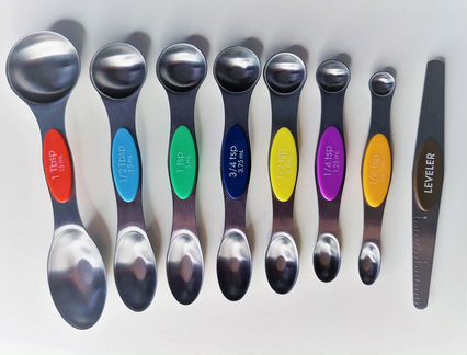 Мерные ложки двусторонние магнитные из нерж.стали