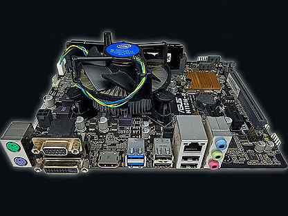 Комплект i3-7100. Asus H110M-R. DDR4 8Gb