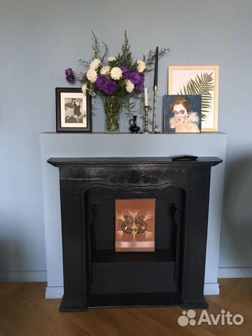 Деревянный каминный портал