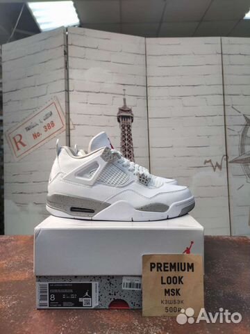 Кроссовки Nike Air Jordan 4 Retro White Oreo