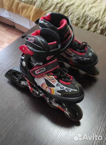 Роликовые коньки раздвижные+ шлем+ защита 31 - 36