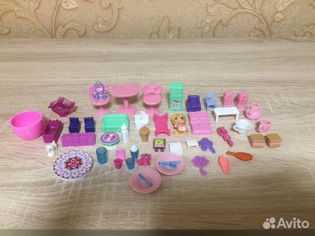 Малюсенькая кукольная мебель, посуда, еда