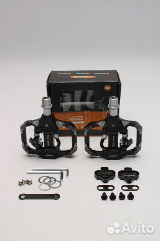 Контактные педали 2 в 1 стандарта SPD West Biking