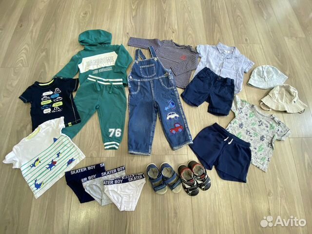 Вещи пакетом на мальчика 74-86 размер