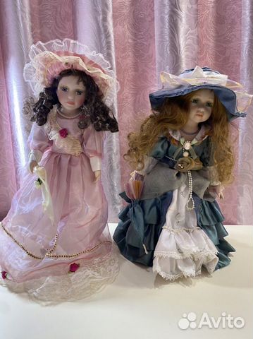 Куклы фарфоровые на подставке