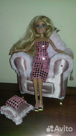 Гламурное кресло для кукол, шкатулка