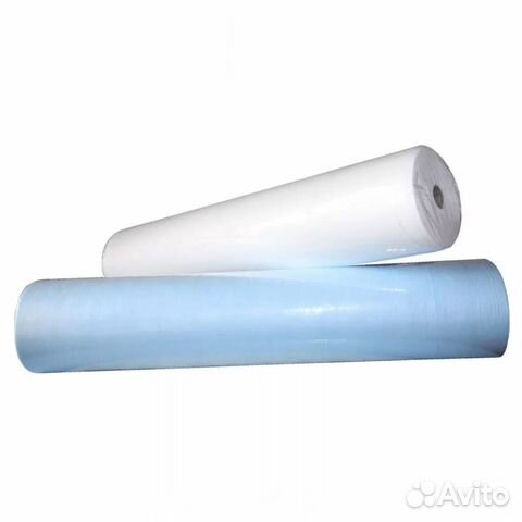 Простыни в рулоне / голубые / белые / 70* 200
