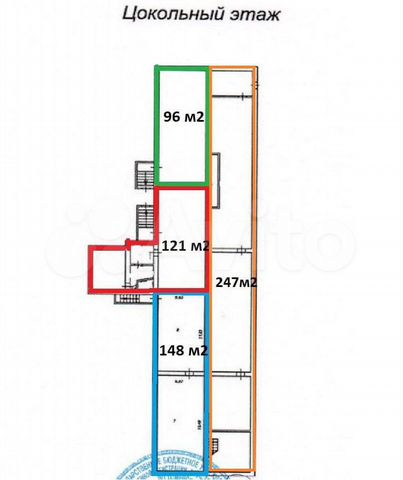 Продаются цокольные помещения, 121-247 м²