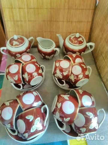 Чайный сервиз 12 персон, дфз Вербилки, Слива, СССР