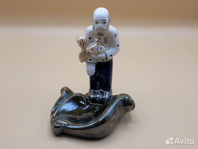 Статуэтка фарфор Рыбак старик и золотая рыбка купить в Челябинске ...