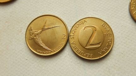 2 толлара словения UNC