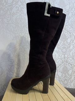 Зимние замшевые сапоги 35 размер