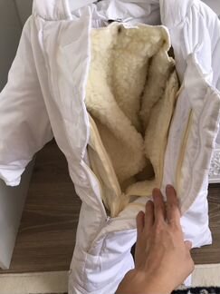 Комбинезон трансформер зимний с овчиной р.74