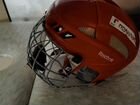 Хоккейный шлем красный на 7-18лет