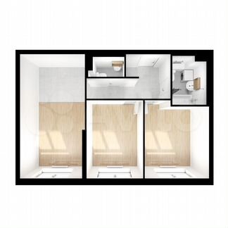 2-к квартира, 54.7 м², 13/24 эт.