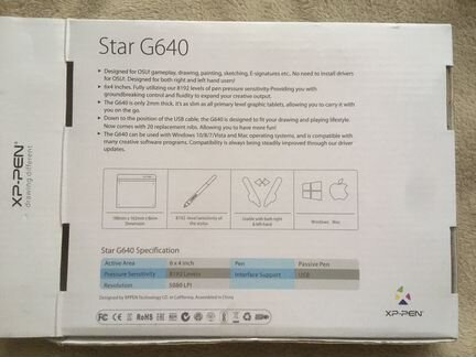 Графический планшет для рисования Star G640