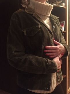 Вельветовая куртка хаки