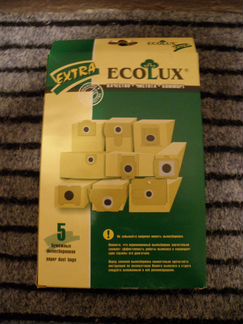 Мешки - 5 бумажных пылесборника Extra Ecolux EC17