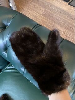 Варежки из меха норки