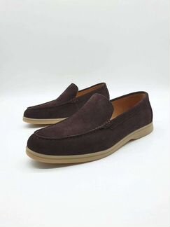 Лоферы замша беж коричневые лоро пиана