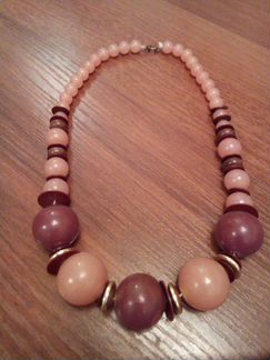 Бусы крупные винтажные Чешская бижутерия