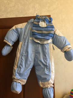 Комбинезон-трансформер зимний, новый, р.74 + шапка